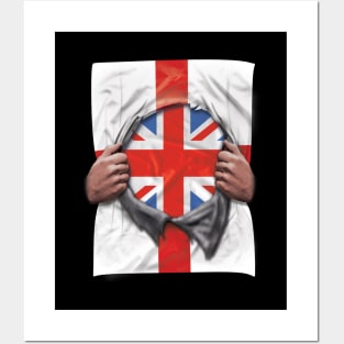 United Kingdom Flag English Flag Ripped - Gift for English Scottish Welsh Or Irish From United Kingdom Posters and Art